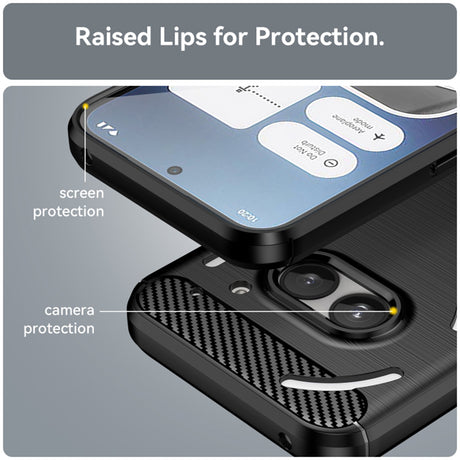 Husa de protectie Techsuit Carbon Silicone compatibil cu Nothing Phone (2a) / (2a) Plus, Negru
