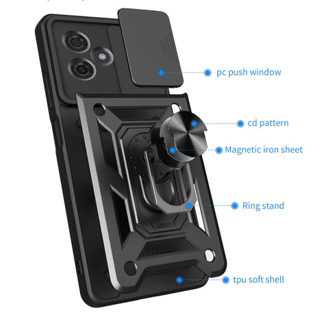 Husa de protectie Techsuit CamShield Series compatibil cu Motorola Moto G54 Power Edition / G64, Negru