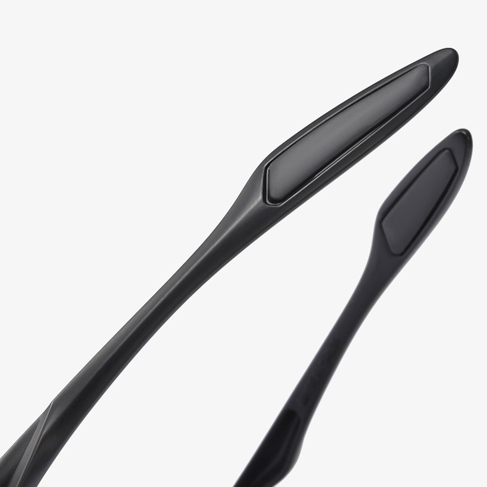Techsuit Bike Glasses (1806), for Cycling and Sport Outdoor Activities, with UV Protection, Unisex, Negru / Orange Yellow