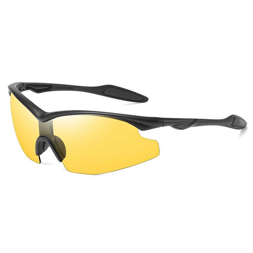 Techsuit Bike Glasses (1806), for Cycling and Sport Outdoor Activities, with UV Protection, Unisex, Negru / Yellow