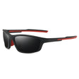 Techsuit Bike Glasses (3047), for Cycling and Sport Outdoor Activities, with UV Protection, Unisex, Negru / Red