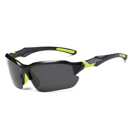 Techsuit Bike Glasses (9301), for Cycling and Sport Outdoor Activities, with UV Protection, Unisex, Negru / Green