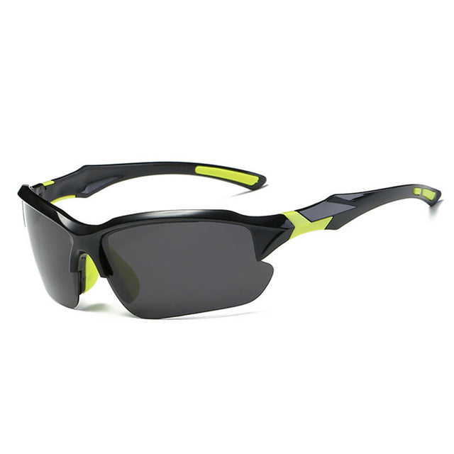 Techsuit Bike Glasses (9301), for Cycling and Sport Outdoor Activities, with UV Protection, Unisex, Negru / Green