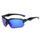 Techsuit Bike Glasses (9301), for Cycling and Sport Outdoor Activities, with UV Protection, Unisex, Negru / Blue