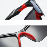 Techsuit Bike Glasses (9301), for Cycling and Sport Outdoor Activities, with UV Protection, Unisex, Negru / Orange