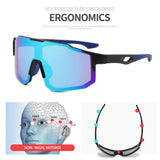 Techsuit Bike Glasses (9337), for Cycling, Sport Outdoor Activities, with UV Protection, PC Frame, Unisex, Negru / Silver