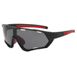 Techsuit Bike Glasses (9330), for Cycling, Sport Outdoor Activities, PC Frame and Lens, Unisex, Negru / Red