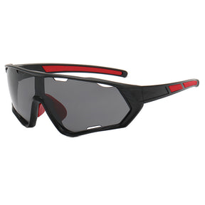 Techsuit Bike Glasses (9330), for Cycling, Sport Outdoor Activities, PC Frame and Lens, Unisex, Negru / Red