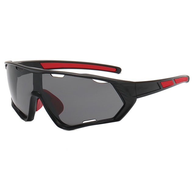 Techsuit Bike Glasses (9330), for Cycling, Sport Outdoor Activities, PC Frame and Lens, Unisex, Negru / Red
