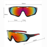 Techsuit Bike Glasses (9330), for Cycling, Sport Outdoor Activities, PC Frame and Lens, Unisex, Negru / Red