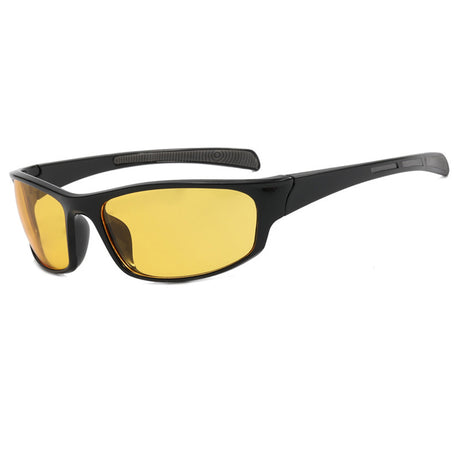 Techsuit Bike Glasses (9937), for Cycling, Sport Outdoor Activities, PC, Rectangular Shape, Unisex, Negru / Yellow
