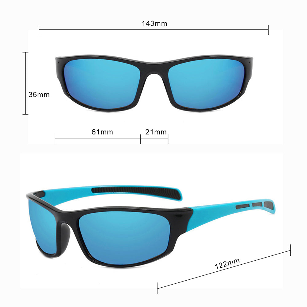 Techsuit Bike Glasses (9937), for Cycling, Sport Outdoor Activities, PC, Rectangular Shape, Unisex, Negru / Orange