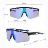 Techsuit Bike Glasses (9963), for Cycling, Sport Outdoor Activities, with PC Frame and Lens, Unisex, Negru / Light Blue