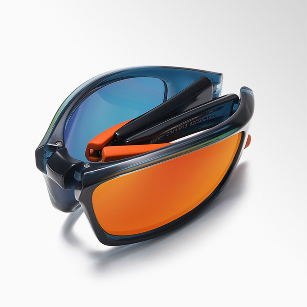 Techsuit Bike Glasses (24101), for Cycling and Sport Outdoor Activities, Polarized, Unisex, Albastru / Light Blue