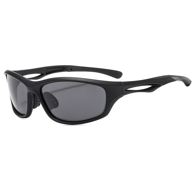 Techsuit Bike Glasses (9309), for Cycling and Sport Outdoor Activities, Polarized, PC Frame, Unisex, Negru / Gray