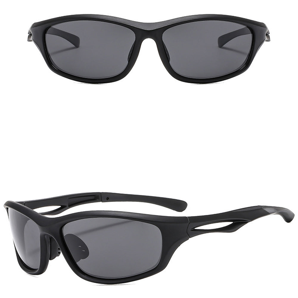 Techsuit Bike Glasses (9309), for Cycling and Sport Outdoor Activities, Polarized, PC Frame, Unisex, Negru / Gray