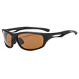 Techsuit Bike Glasses (9309), for Cycling and Sport Outdoor Activities, Polarized, PC Frame, Unisex, Negru / Tea