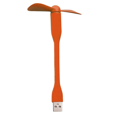Techsuit Mini USB Fan (TUF1), Portable, Flexible, Bendable, 5V, Portocaliu