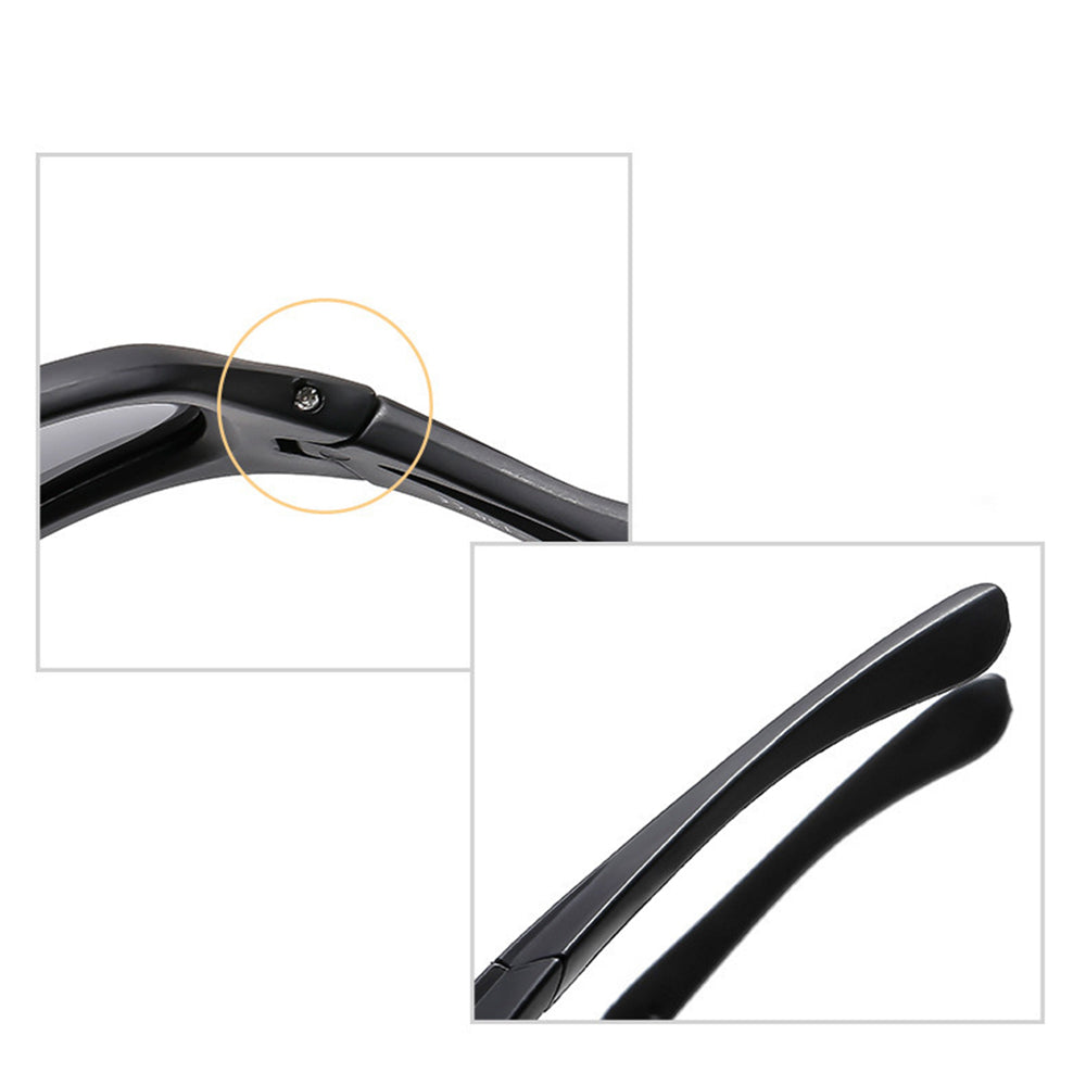 Techsuit Bike Glasses (9309), for Cycling and Sport Outdoor Activities, Polarized, PC Frame, Unisex, Negru / Yellow