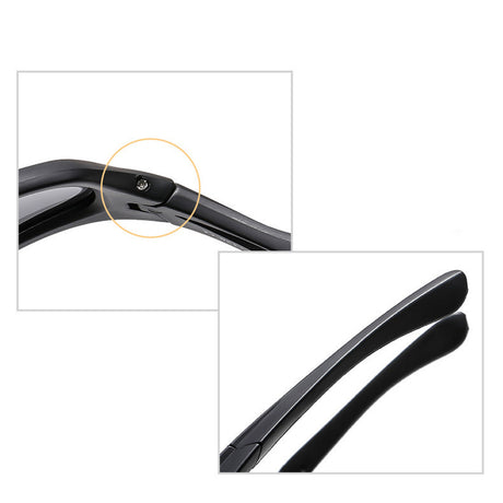 Techsuit Bike Glasses (9309), for Cycling and Sport Outdoor Activities, Polarized, PC Frame, Unisex, Negru / Yellow