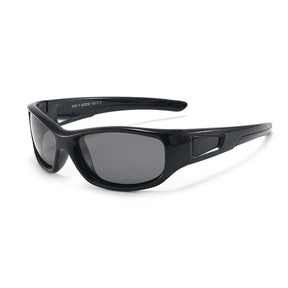 Techsuit Sunglasses Polarised (800-C11), for Kids, Sport Type, Flexible, Bright Black