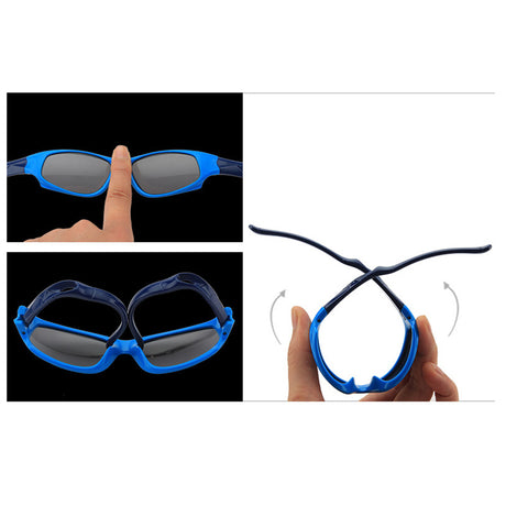 Techsuit Sunglasses Polarised (800-C30), for Kids, Sport Type, Flexible, Rose Red / Roz