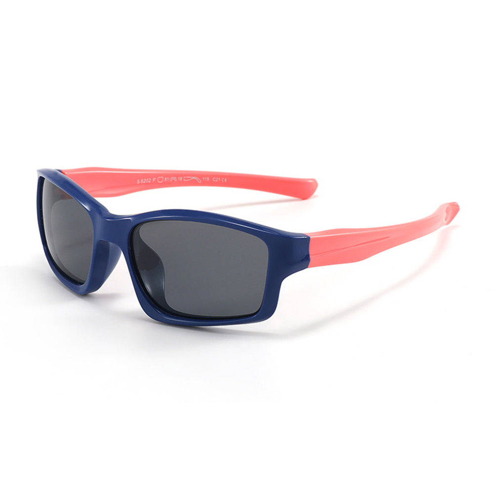Techsuit Sunglasses Polarised (8202-C21), for Kids, Sport Type, Bleumarin / Pink