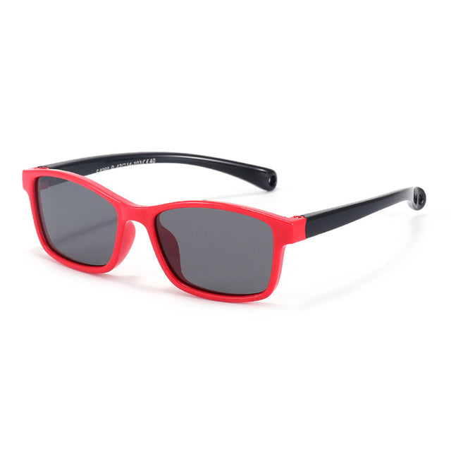 Techsuit Sunglasses Polarised (8260-C40), for Babies, Rosu / Black