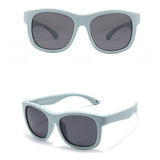 Techsuit Sunglasses Polarised (8306-C29), for Babies, Square Shape, with Strap, Albastru / Dark Blue