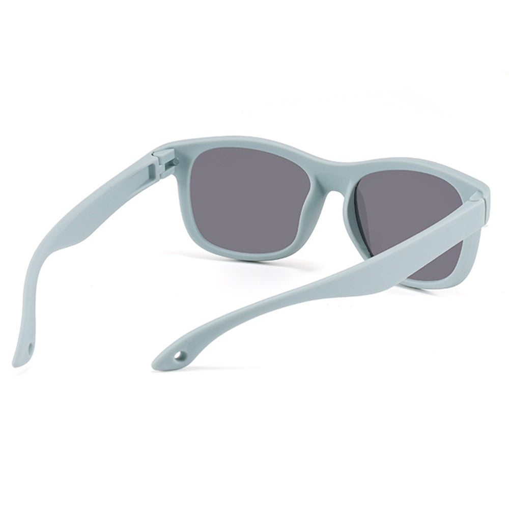 Techsuit Sunglasses Polarised (8306-C14), for Babies, Square Shape, with Strap, Negru / Red