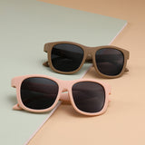 Techsuit Sunglasses Polarised (8306-C22), for Babies, Square Shape, with Strap, Nisipiu Pink