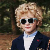 Techsuit Sunglasses Polarised (8306-C22), for Babies, Square Shape, with Strap, Nisipiu Pink