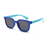 Ochelari de soare Techsuit (8351-C28), Patrati, Polarizati, Albastru inchis