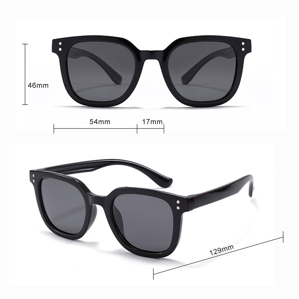Ochelari de Soare Techsuit (8351-C11), Patrati, Polarizati, Negru