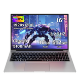 Hordozható laptop Bvate, Intel Core i3-1000NG4, 16 Inch, Win11 16GB DDR4, 512GB SSD, 2.4G+5G WiFi Bluetooth, Silver