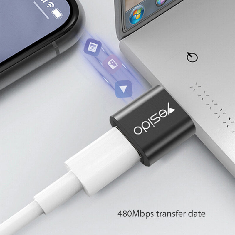 Adaptor Date si Incarcare USB-C - USB-A Yesido GS09
