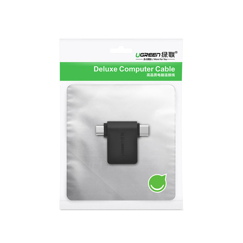 Adaptor OTG USB - USB Type C / MicroUSB UGREEN, 0.12 m