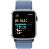 Apple Watch SE (2023), GPS, Silver Aluminiumtok, 40mm, Winter Sport Band