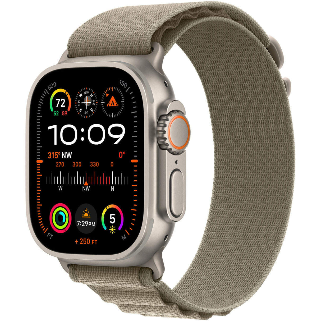 Apple Watch Ultra 2, GPS, Cellular, Carcasa Titanium 49mm, Olive Alpine Loop - Medium - NotebookGsm