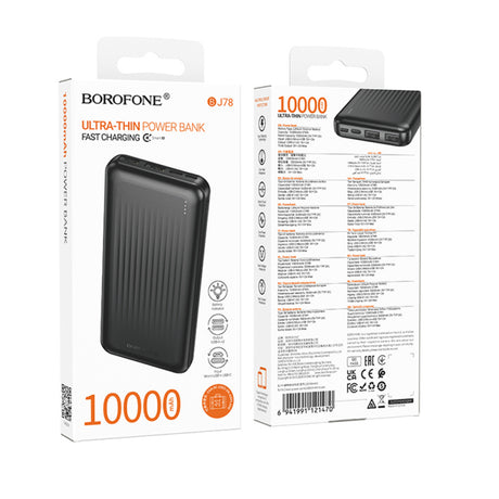 Baterie Externa Borofone BJ78 Clever, 10000mAh, 10W, 2 x USB-A - Neagra - NotebookGsm