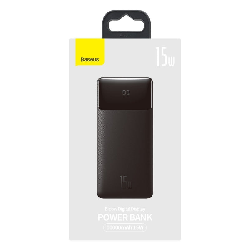 Baterie Externa Baseus BIPOW, 10000mAh, 15W, PD, 1 x USB-C - 2 x USB-A, Neagra PPBD050001