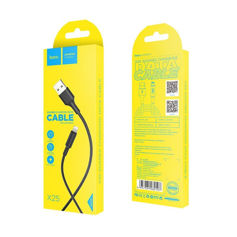 Cablu Date si Incarcare USB-A - Lightning HOCO Soarer X25, 18W, 1m