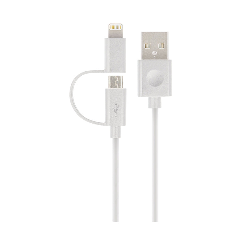 Cablu Date si Incarcare USB-A - Lightning / microUSB Forever MFi, 18W, 1m