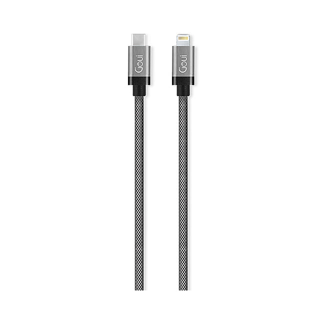 Cablu Date si Incarcare USB-C - Lightning Goui Metallic, 18W, 1m, Gri G-METALLICC94S