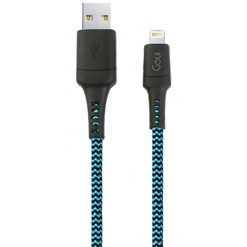 Cablu Date si Incarcare USB-A - Lightning Goui Tough, 18W, 1.5m, Albastru G-LC15-8PINB