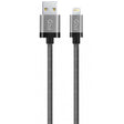 Cablu Date si Incarcare USB-A - Lightning Goui Metallic, 18W, 1m, Gri G-LC8PIN-02S