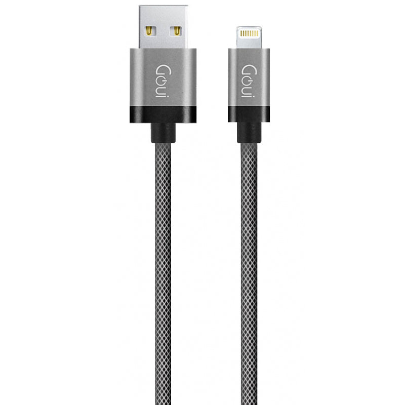 Cablu Date si Incarcare USB-A - Lightning Goui Metallic, 18W, 1m, Gri G-LC8PIN-02S