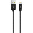 Cablu Date si Incarcare USB-A - Lightning Goui Metallic, 18W, 1m, Negru G-LC8PIN-02BK