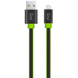 Cablu Date si Incarcare USB-A - Lightning Goui Fashion Flat, 18W, 1m, Verde G-LC8PINFBF-GK