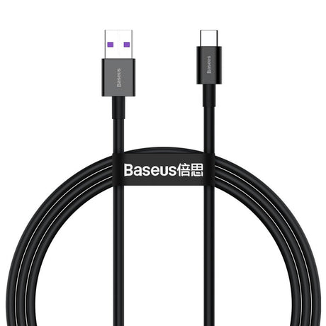 Cablu Date si Incarcare USB-A - USB-C Baseus Superior Series, 66W, 1m, Negru CATYS-01